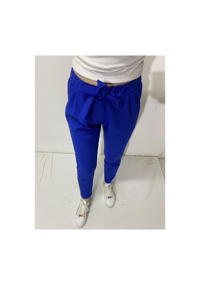 Makentmoda Lastikli Bel Havuç Kesim Pantolon Saks
