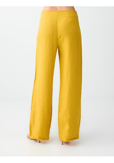 Jimmy Key Jimmy Key Hardal %100 Keten Normal Paça Normal Bel Uzun Pantolon 6sw187026210