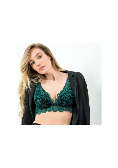 Magic Form Dantelli Dolgulu Bralet Yeşil - 620430794 Yeşil