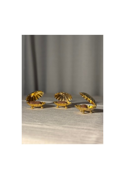 Gold Rengi Metal İstiridye 6'lı Kahve Yanı Sunumluk Altın - 806699719 Altın