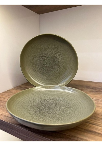 2'li Adelfa Ripple Deep Plate 26 Cm 1000 Cc Ana Yemek / Şef Sunum / Sulu Yemek / Bowl Servis Tabağı Çok renkli