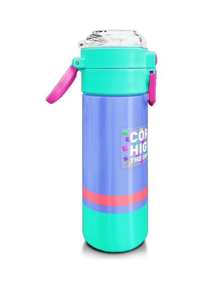 Coral High Kids Derin Mavi Renkli Pipetli Ve Direkt İçim Çelik Termos 500 Ml 31854 Mavi