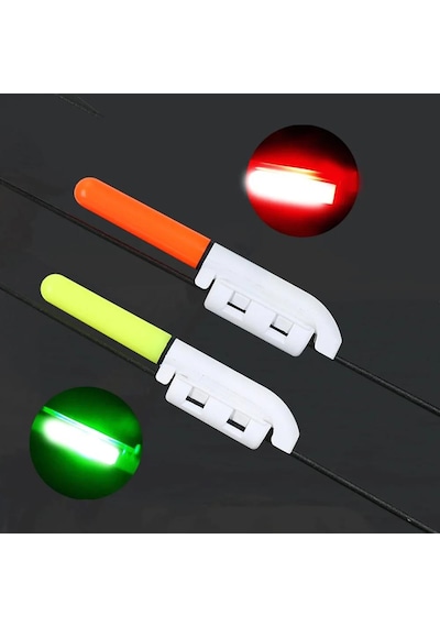 Valkyrie 2 Adet Şarjlı Led Kamış Olta Ucu Işığı Su Geçirmez Usb Evrensel Uyumlu Gece Balıkçılığı