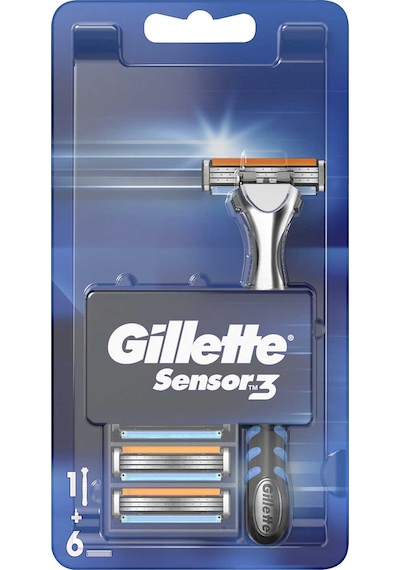 Gillette Sensor3 Tıraş Makinesi + Yedek Tıraş Bıçağı 4 x 6'lı