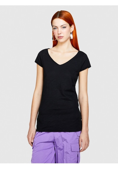 Sisley Pamuk Modal Karışımlı Normal Kalıp V Yaka T-shirt Kadın Siyah T-shirt - 324p3tnhl4007 Sisley Pamuk Modal Karışımlı Normal Kalıp V Yaka T-shirt Kadın Siyah T-shirt - 324p3tnhl4007