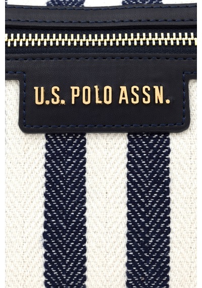 U.S. Polo Assn. Kadın Lacivert Çizgili Kanvas Kol Çantası 50311436-VR033