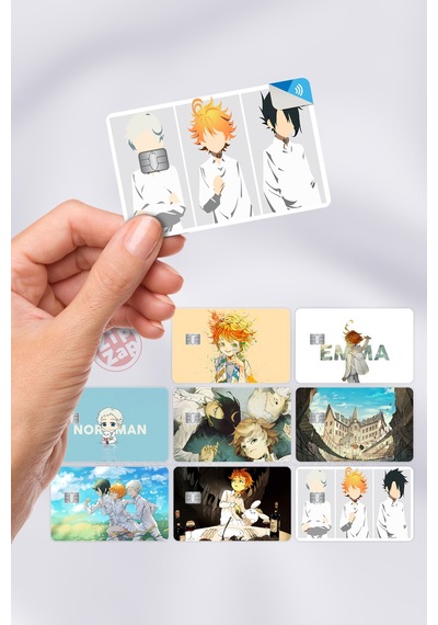 Yakusoku No Neverland Kart Kaplama Sticker 8 Adet Vadedilmiş Yokyer Çok Renkli