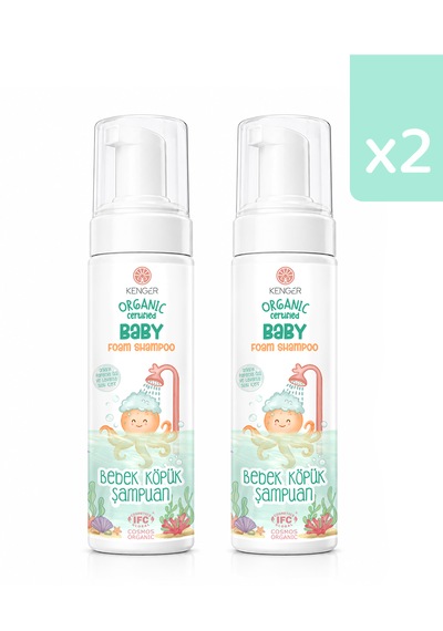 Organik Bebek Köpük Şampuan 2'li 200 Ml