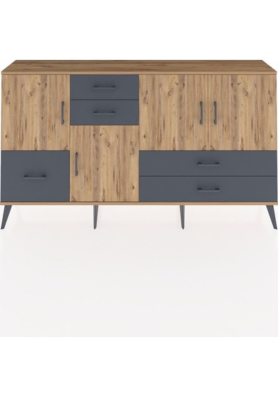 Arges Konsol 4 Raflı 5 Çekmeceli 4 Kapaklı 176x30x99 Çam-çam/antrasit Atlas Çam/antrasıt - Atlas Çam Arges Konsol 4 Raflı 5 Çekmeceli 4 Kapaklı 176x30x99 Çam-çam/antrasit Atlas Çam/antrasıt - Atlas Çam