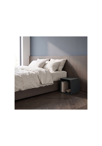 Node Metal Yan Sehpa Modüler Küp Tasarım Açık Raflı Tekli Modül 32x32x32 Cm Gri - 940085810 Gri