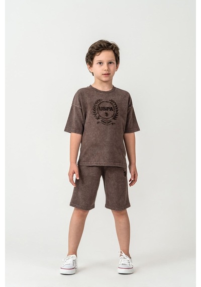 U.S. Polo Assn. U.s. Polo Assn Erkek Çocuk Bermuda 2'li Takım Çikolata-2530 Kahverengi