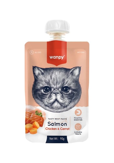 Wanpy Somon Tavuk Kedi Et Ezmesi 90 Gr X 10