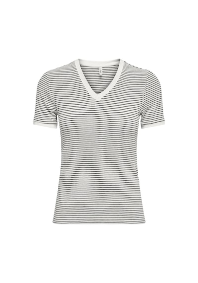 Only Onltine S/s V-neck Reg Top Jrs Kadın T-shirt 15368366 Siyah