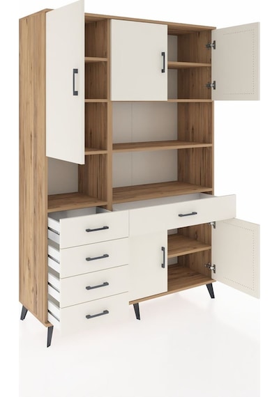 Hyperion Dolap 9 Raflı 5 Çekmeceli 5 Kapaklı 132x44x195 Çam-aytaşı/aytaşı Aytası/aytası Hyperion Dolap 9 Raflı 5 Çekmeceli 5 Kapaklı 132x44x195 Çam-aytaşı/aytaşı Aytası/aytası
