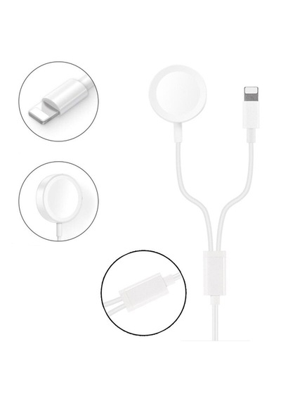 Apple Uyumlu  Watch Series 10 42mm/46mm 2in1 Manyetik Şarj 1.2m Al2363
