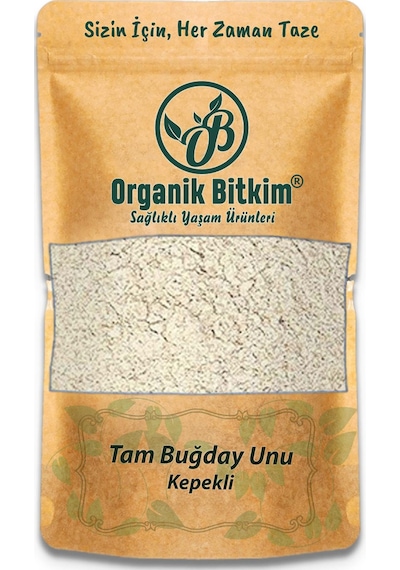 Organik Bitkim Tam Buğday Unu Kepekli 1000 G