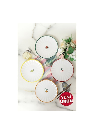Keramika Fruit Feast Sirius Servis Tabağı 27 Cm 4 Adet 23108-09-10-11 Çok Renkli