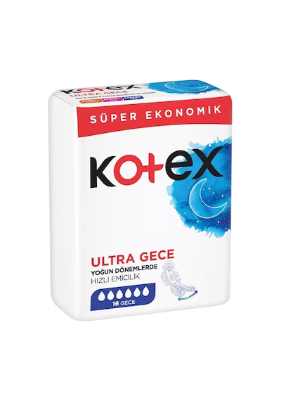Kotex Ultra Gece Hijyenik Ped Gece 4 x 16'lı
