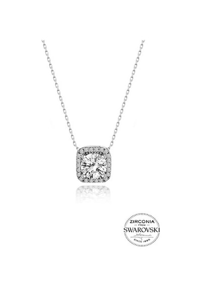 Gümüş Swarovski Taşlı Pırlanta Modeli Kare Üçlü Set