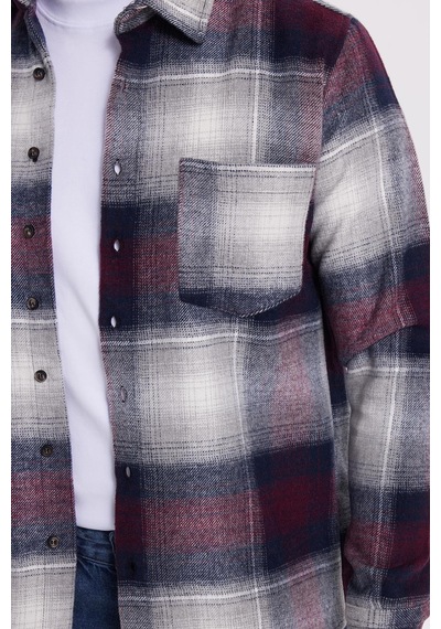 Tudors Erkek Regular Fit Rahat Kesim Kışlık Kareli Oduncu Gömlek-42108 Gri Tudors Erkek Regular Fit Rahat Kesim Kışlık Kareli Oduncu Gömlek-42108 Gri