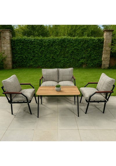 Ard & Garden Linda 211 Masalı Açık Gri Fermuarlı Bahçe Balkon Takımı, Cafe, Salon - Metal Kanepe Koltuk Takımı Açık Gri Ard & Garden Linda 211 Masalı Açık Gri Fermuarlı Bahçe Balkon Takımı, Cafe, Salon - Metal Kanepe Koltuk Takımı Açık Gri