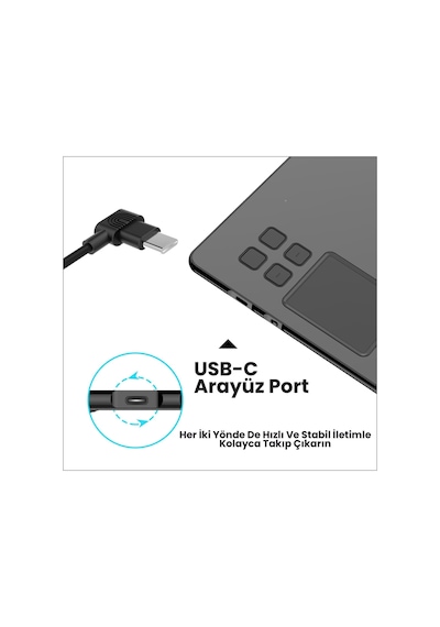 Veikk A30 Grafik Tablet Uyumlu Usb To Type-c Kablo