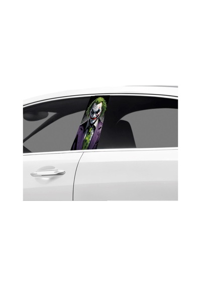 Araç Kapı Direk Kaplama Folyosu Yeşilli Joker Desenli Sağ Sol Takım 2 Adet - 22x50 Cm