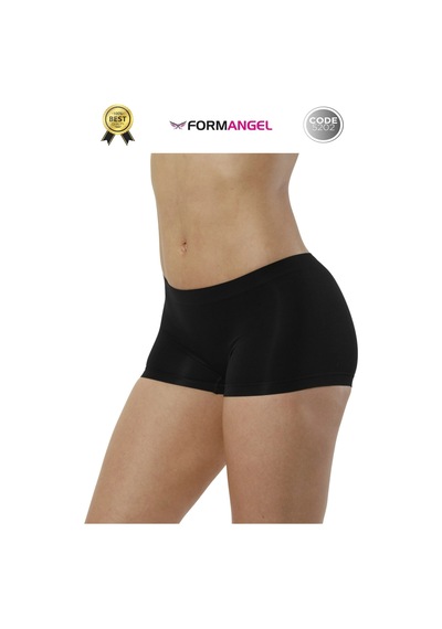 Kadınboxer Toparlayıcı Şekillendirici Seamless Kaymaz Kadın Dikişsiz Boxer İç Çamaşırı - 2 Adet Siyah
