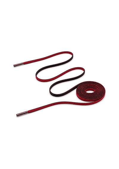 Hapshoe 80 Cm Kırmızı Siyah 5 Mm Yassı Mumlu Ayakkabı Bağcığı