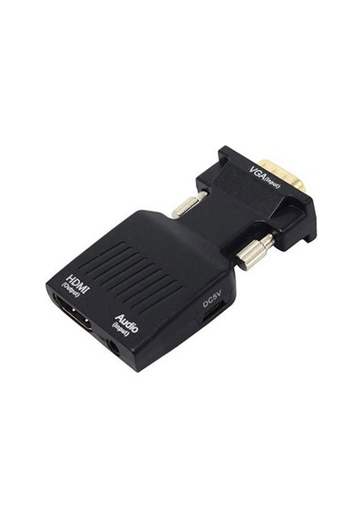 Vga Hdmi Çevirici Vga Erkek Hdmi Dişi Çevirici Sesli Güç Beslemel