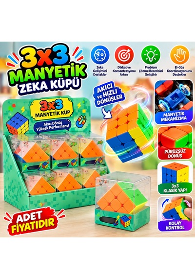 Arkhenx 3x3 Tic Tac Manyetik Küp Adet Fiyatıdır Bzs1 Standart