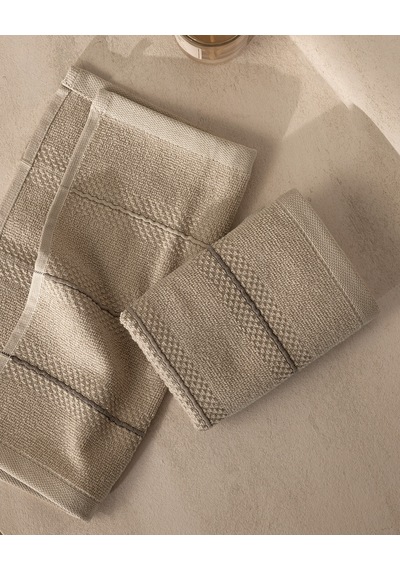 Madame Coco Celeste 2'li %100 Pamuk El Havlusu - Bej - 30x30 Cm 8684427342787 Çok Renkli
