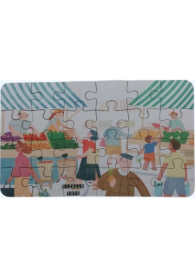 Farmers Market - Çiftçi Pazarı / Small Puzzle 3-7 Yaş 24 Parça