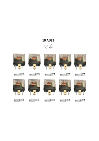 on Adet Mini Role 12v. 5 Uçlu. 40 A. Far. Korna. Fan. Lpg Röle