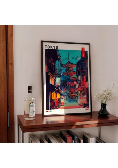 Japon Tokyo Posteri, Japandi Duvar Sanatı, Japon Duvar Sanatı, Japon Estetik Posteri