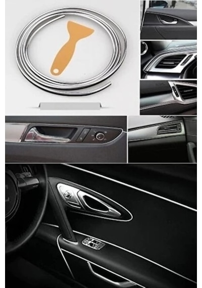Skoda Octavia Araç Içi Nikelaj Krom Gümüş Renk 5 Metre Torpido Ip Trim Fitili