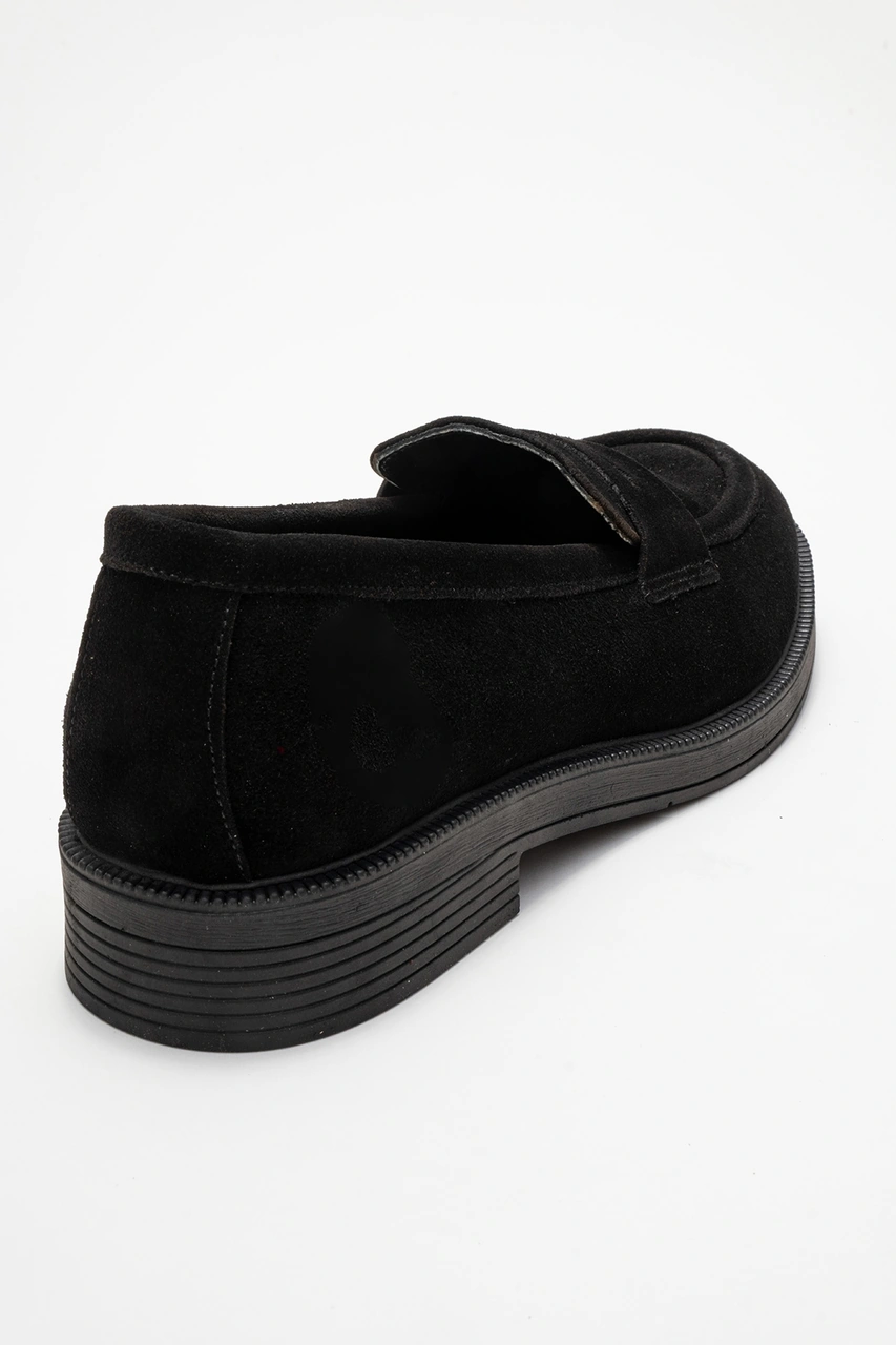 Luvishoes Luvi Shoes Pline Siyah Süet Hakiki Deri Kadın Loafer Ayakkabı SIYAH SUET