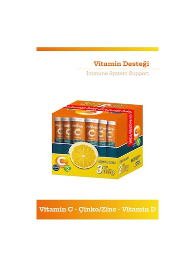 Mdc Vitamin C Çinko Vitamin D 20 Efervesan Tablet - 6'lı Stant