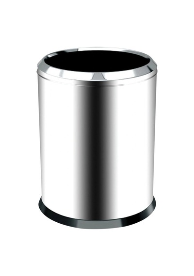 304k Krom Çemberli Çöp Kovası 8 L 21,5x30 Cm Gri