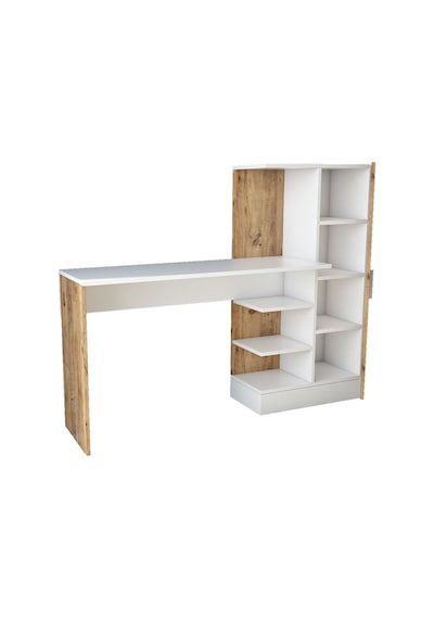 Robinhome Robin Home Arthur Kitaplıklı Çalışma Masası Çam Beyaz (468193255) Kahverengi