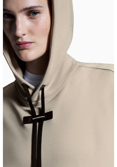 On Relaxed Hoodie Lumos Kadın Kapüşonlu Sweatshirt Bej