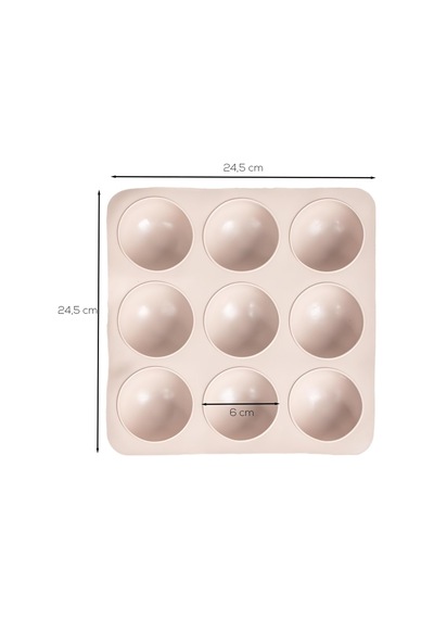 30017-1 Silikon 9lu Muffin Kalıbı Köstebek Kek Kalıbı Krem 24,5cm Diğer