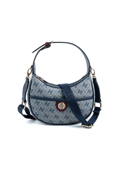 Silver Polo Sp1194 Kadın Omuz Çantası Monogram Gri-laci-bordo