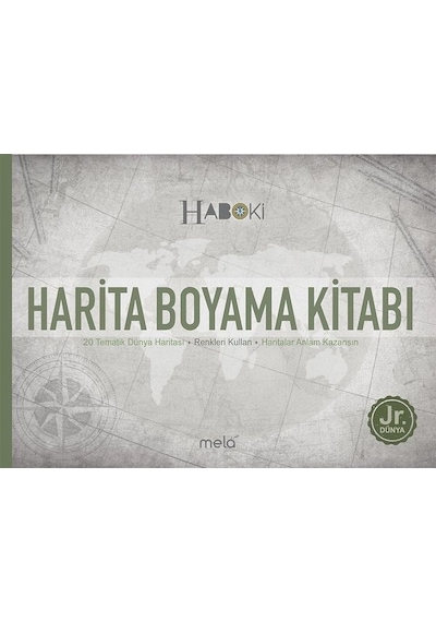 Harita Boyama Kitabı - Haboki Jr.Dünya - 20 Tematik Dünya Haritası - Veli Kural - Mela Yayınevi