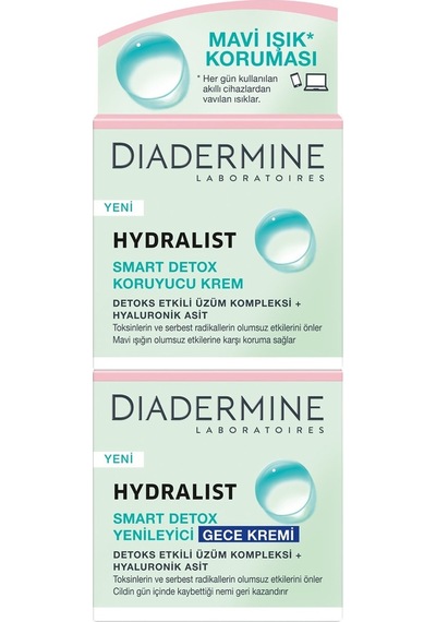 Diadermine Hydralıst Smart Koruyucu Gündüz Kremi 50 ML + Gece Kremi 50 ML
