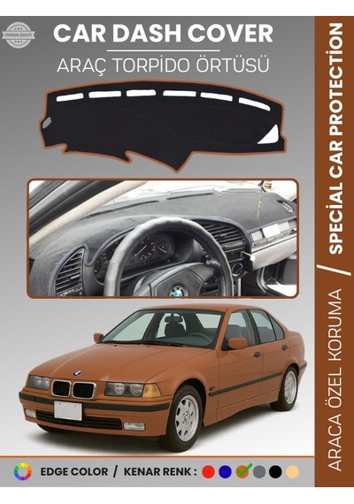 Bmw E36 1990-2000 Torpido Örtüsü Ön Göğüs Koruma Torpido Koruma Araca Özel Kaymaz Kolay Montaj - 921 Stiloto