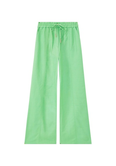 Acler Bonython Pants, Geniş Paça Yüksek Bel Pantolon Yeşil