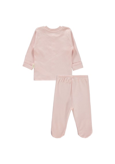 Civil Baby Bebek Organik Pijama Takımı 0-6 Ay Pembe 22330R024SS1-1 Pembe