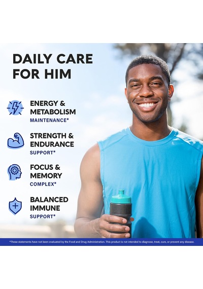 Nutraharmony Multivitamin For Men B-complex Men's Health 90 Kapsül Usa Menşeii Daphnelabs