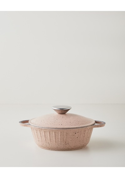 English Home Tiny Cast Premium Döküm 5 Parça Mini Tencere Seti 16x16x16 Cm Pembe Pembe
